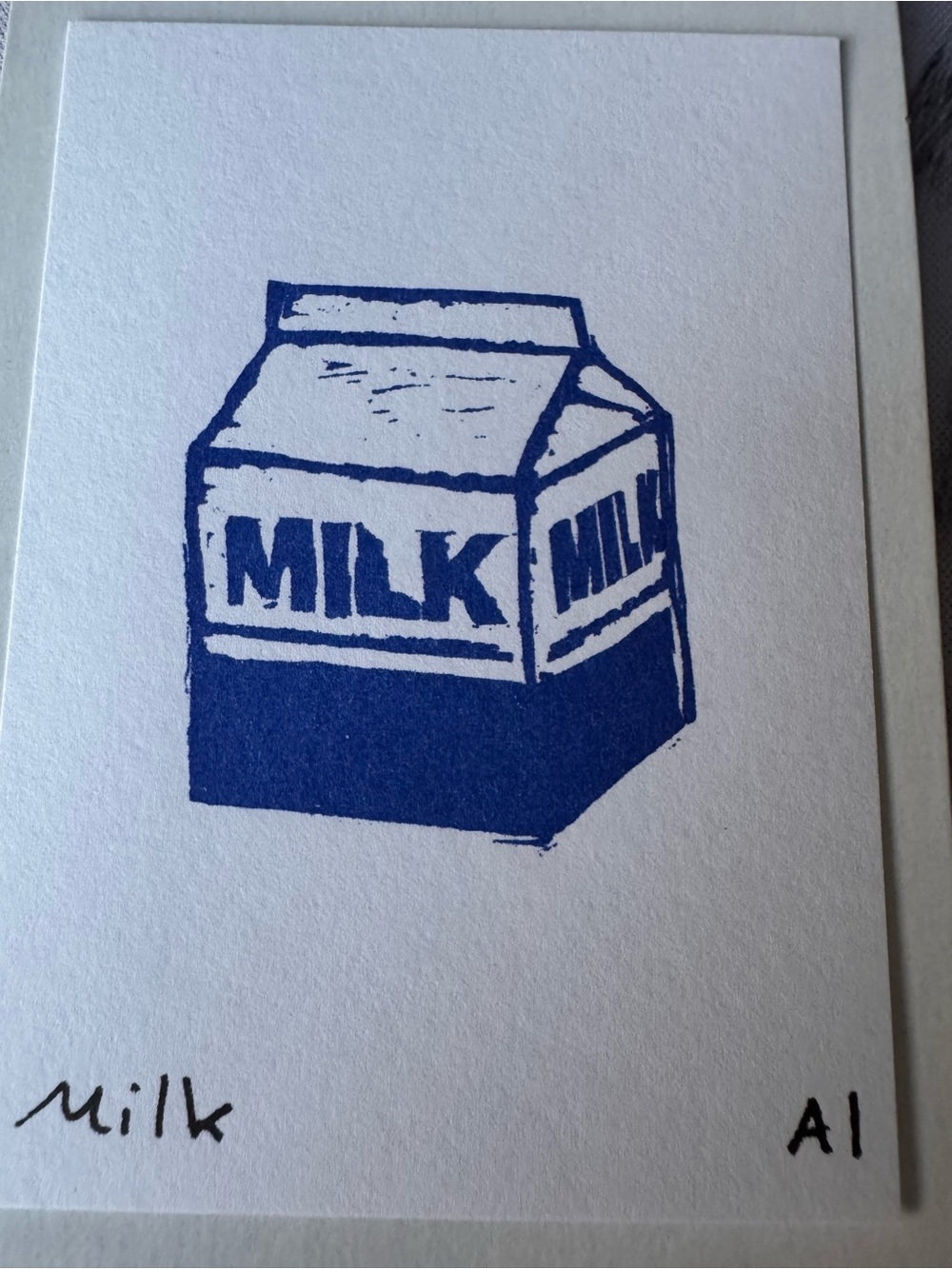 Inciardi-Blue Milk Carton Art Print